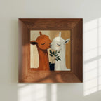 Square Wall Frame Mockup With Sunlight