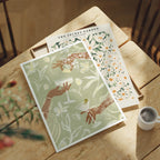 2 Posters 3x4 With Frame Mockup With Sunlight