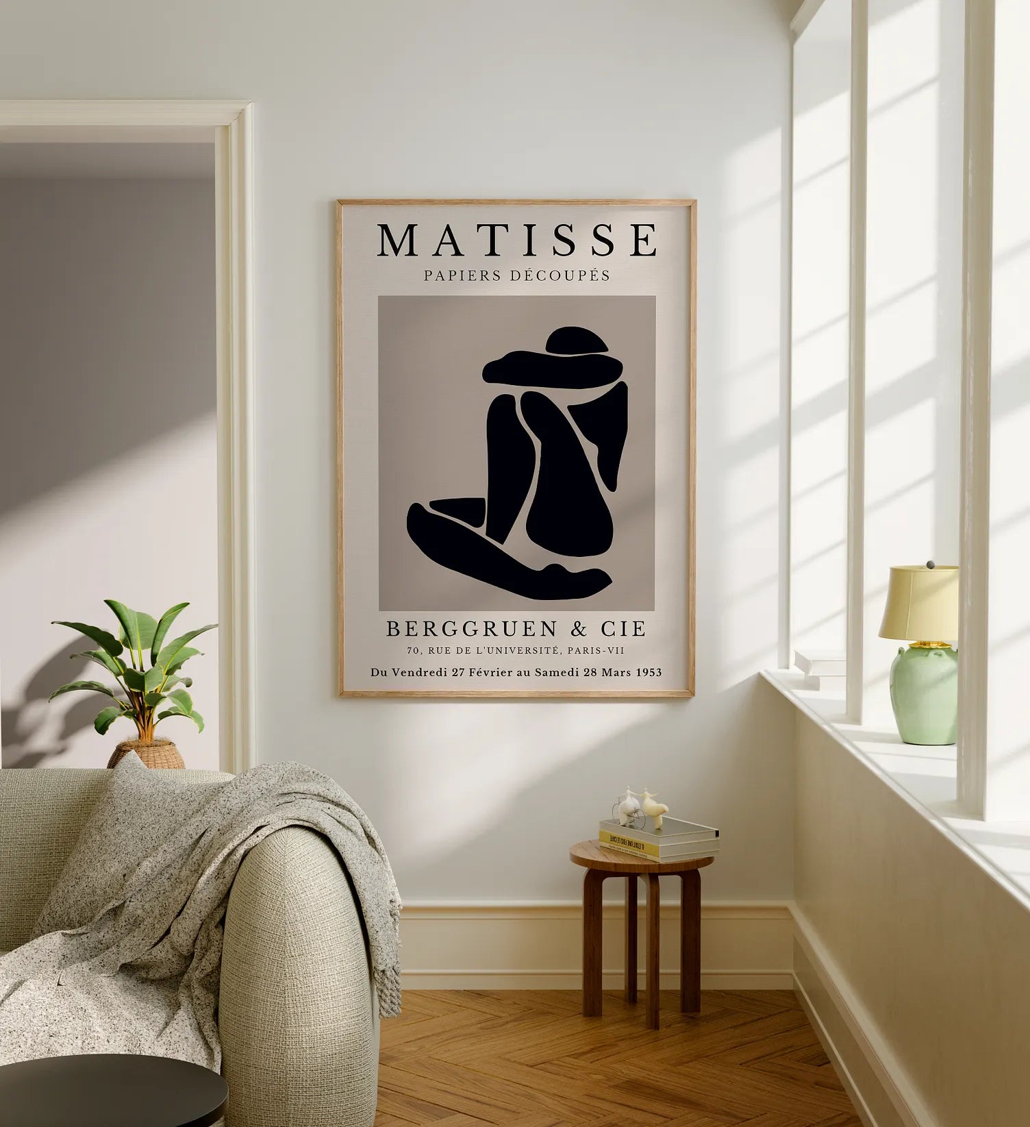 Vertical 5x7 Living Room Frame Mockup With Sunlight