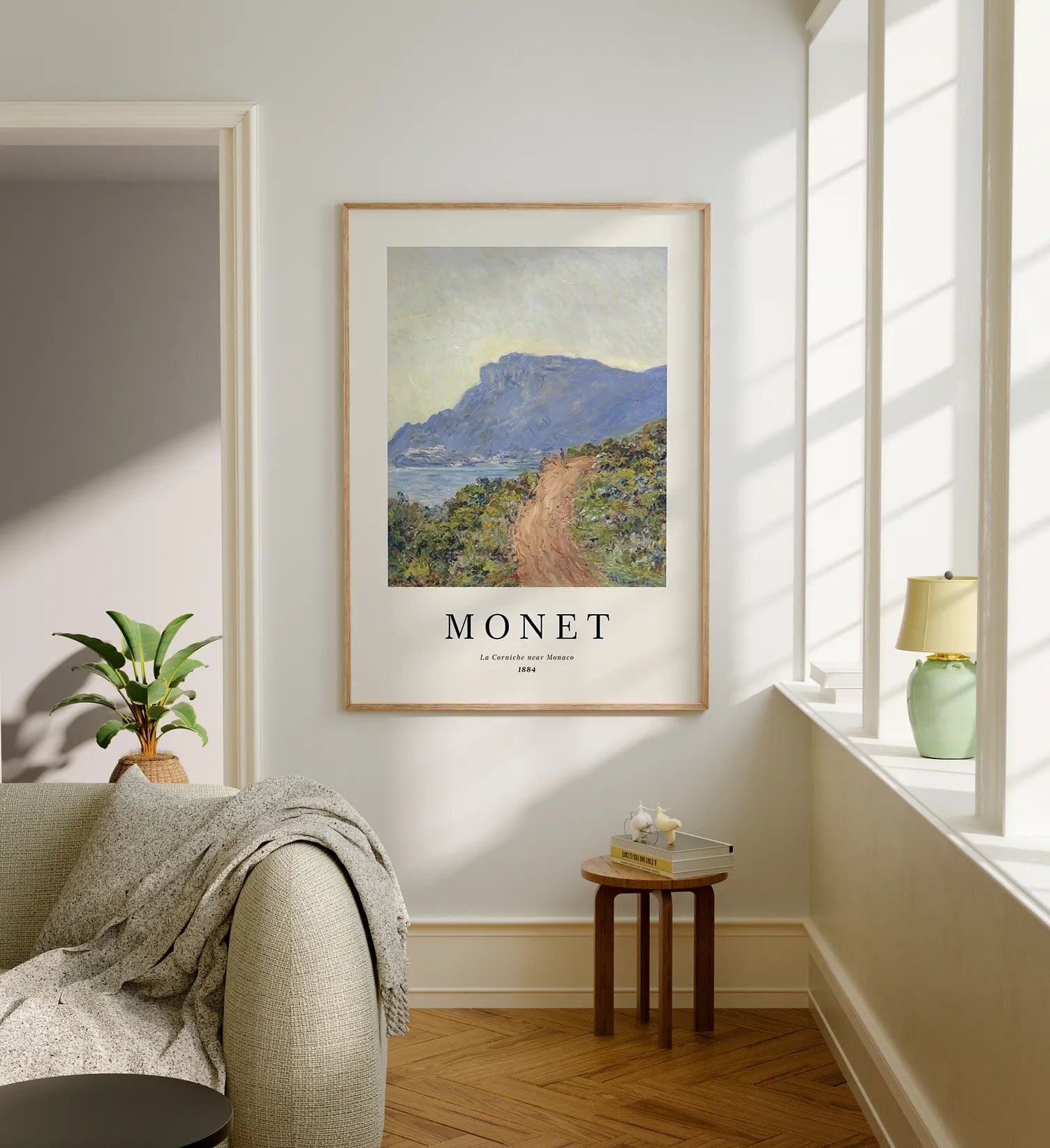 Vertical 5x7 Living Room Frame Mockup With Sunlight