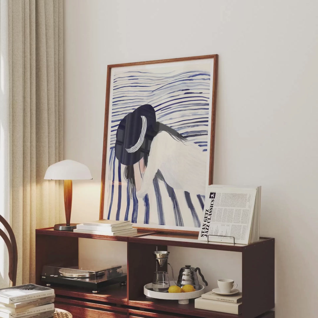 Vertical 3x4 Desk Frame Mockup Video With Reflection